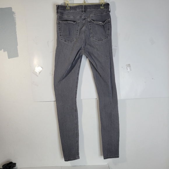 Womans Top Shop Moto Tall Jeans 30 x 36 Gray Jamie Skinny - Picture 8 of 11